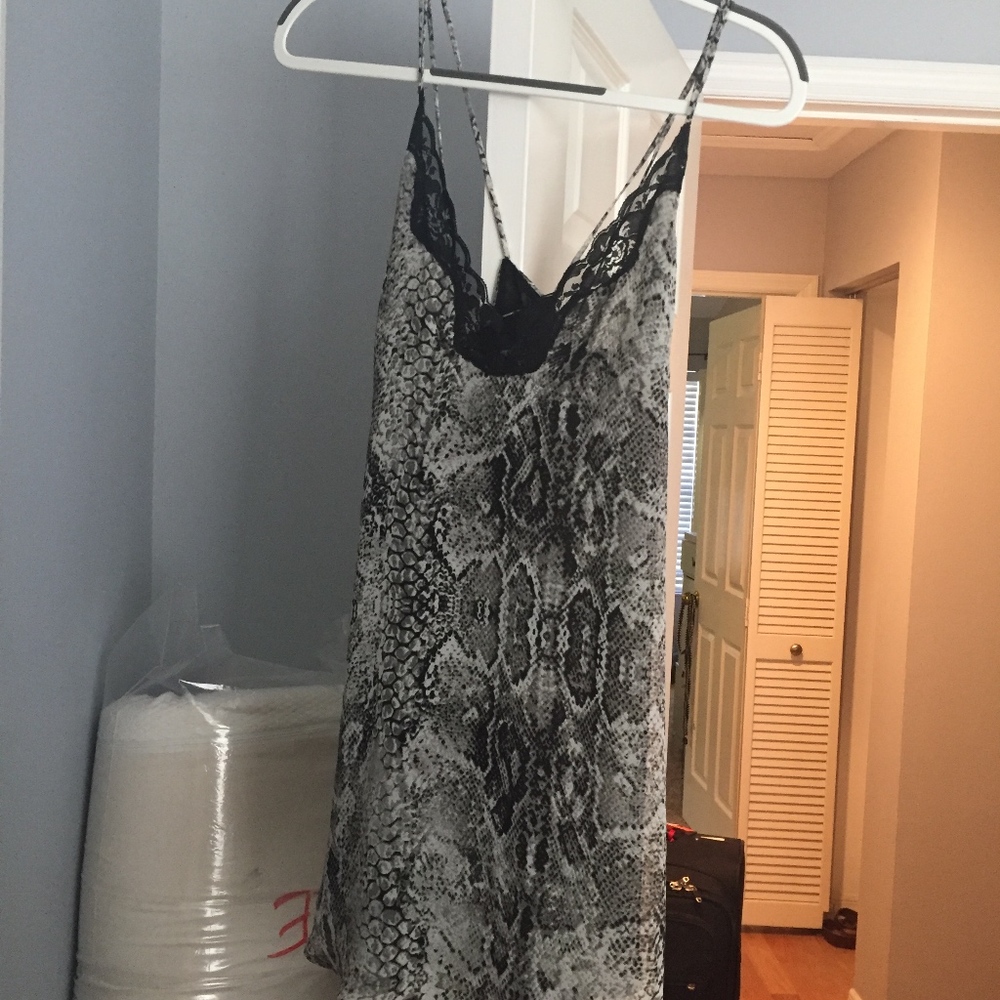 ASTR Snakeskin Print Slip Dress